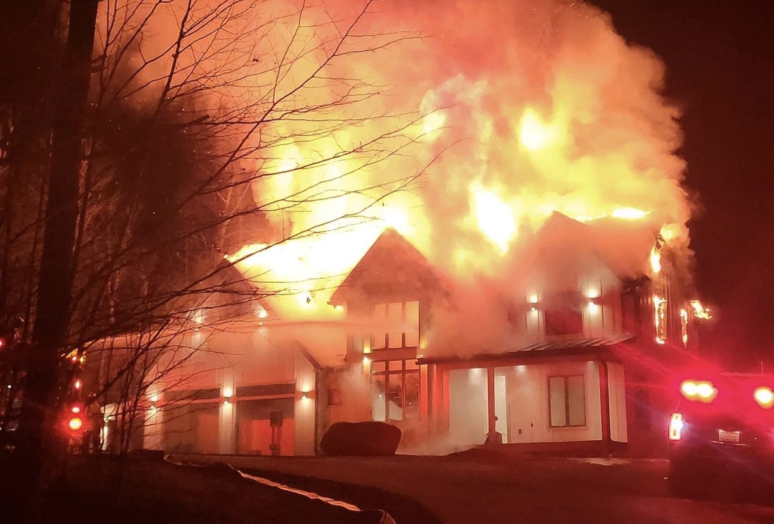 Brand new home destroyed in New Years blaze